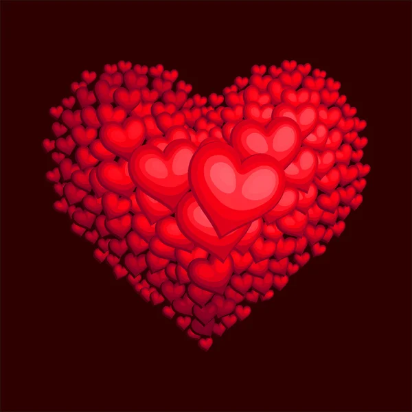 红色的心 — 图库矢量图片