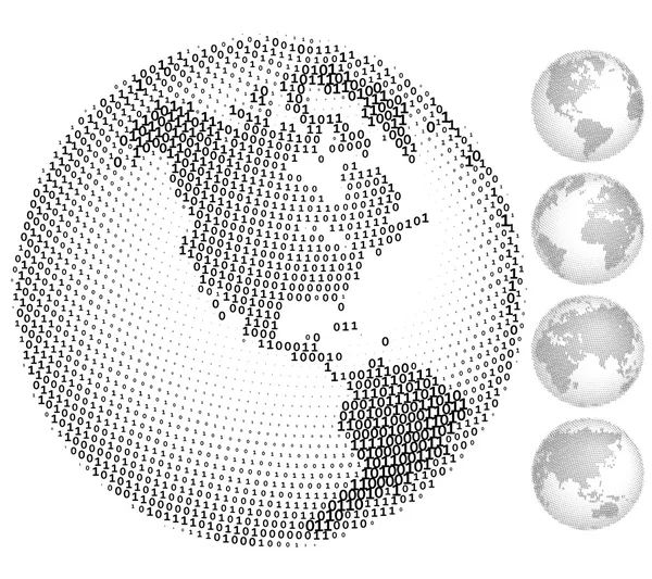 Digitale globes — Stockvector