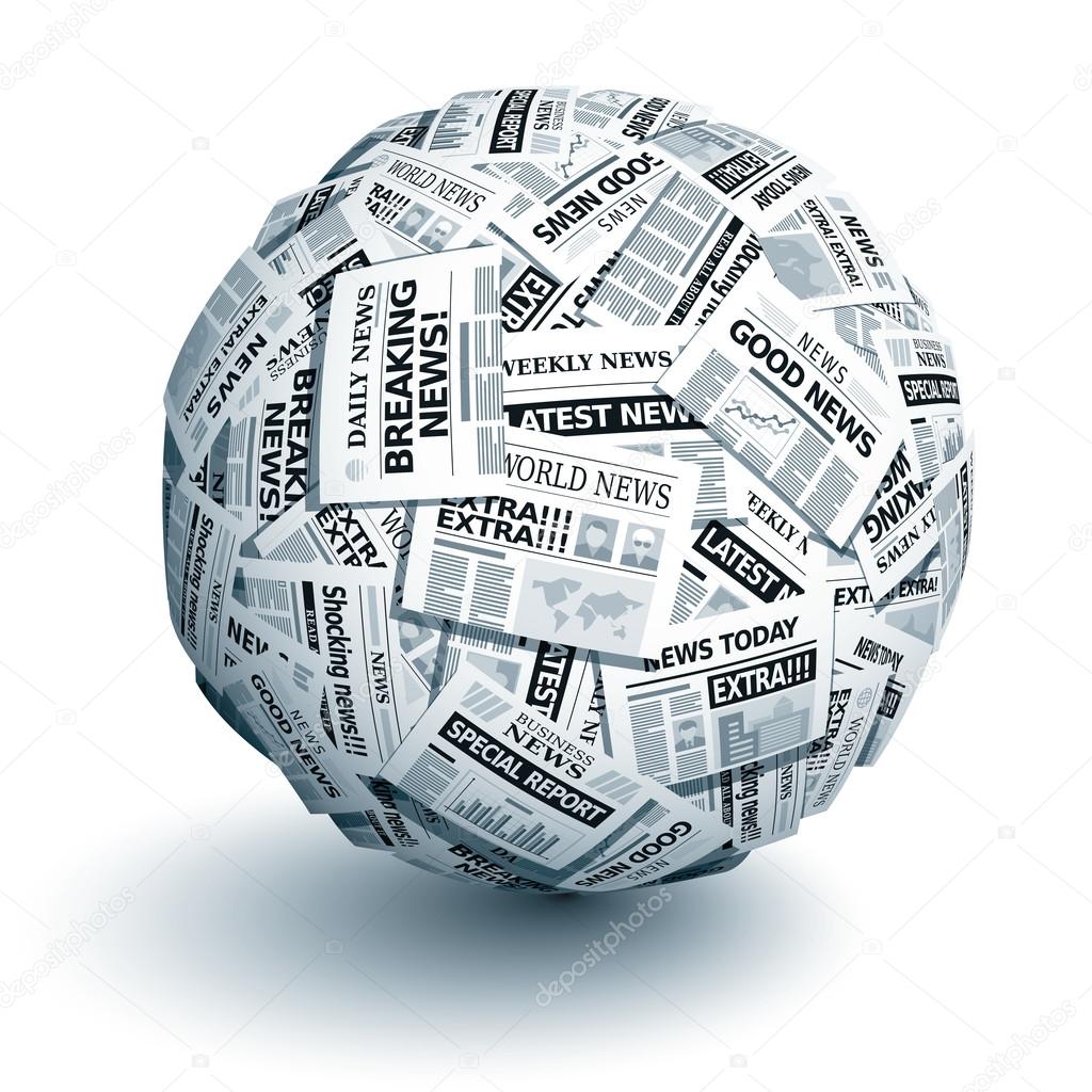 Vector newspaper ball