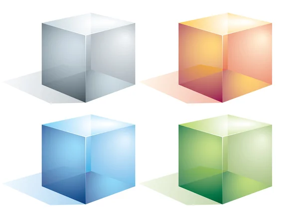 Transparent cubes — Stock Vector