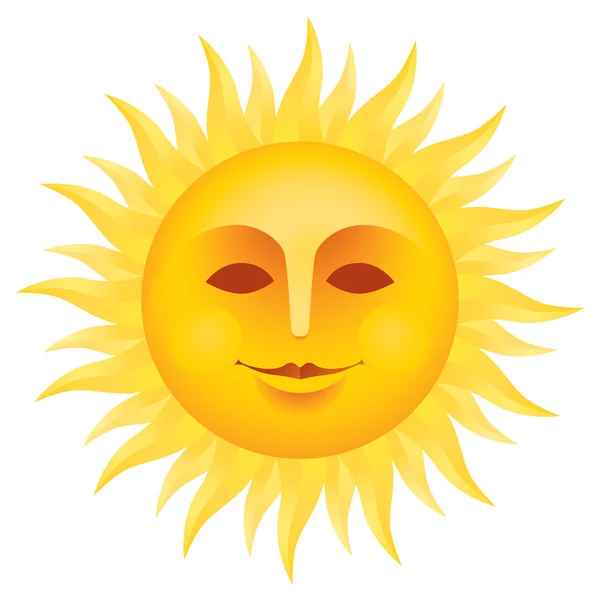 Sun face — Stock Vector