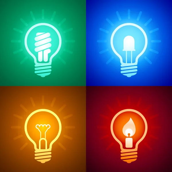 Ewolucja sprzętu oświetleniowego — Wektor stockowy
