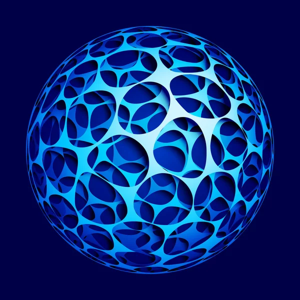 Vetor abstrato esfera azul — Vetor de Stock