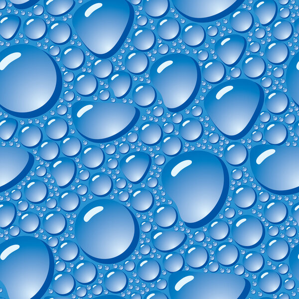 Blue drops. Seamless background