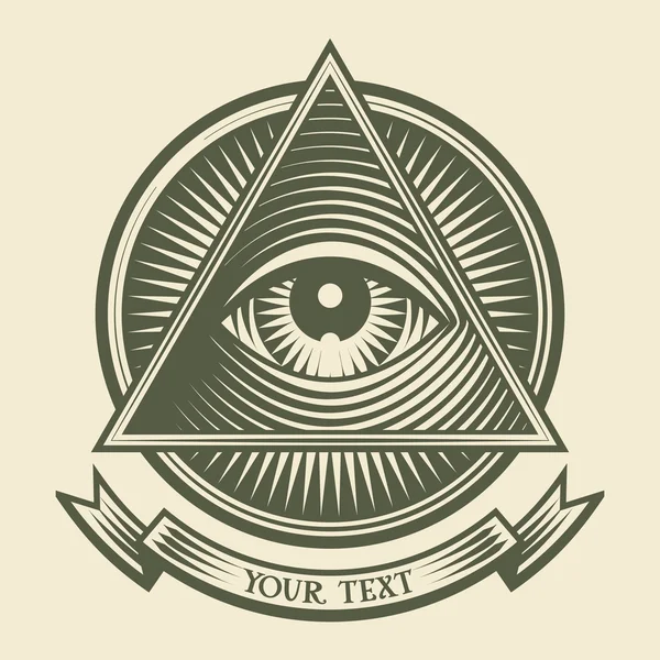 All seeing eye — Stock Vector