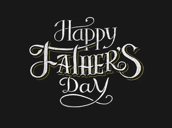 Ευτυχισμένος Πατέρες ημέρα. Γράμματα στον πίνακα κιμωλίας — Διανυσματικό Αρχείο