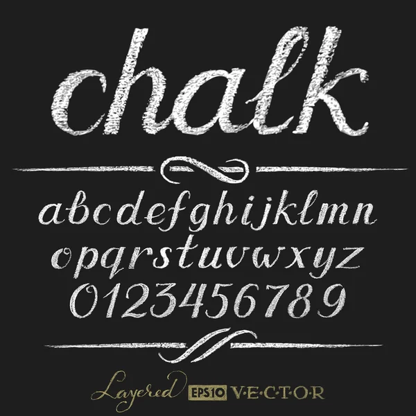 Chalk alphabet — Stock Vector