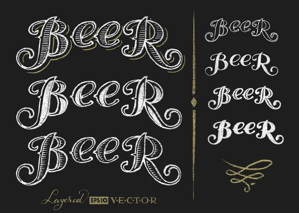 Palabra Cerveza — Vector de stock