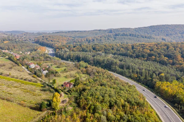 Drohnenbild Der Straße Die Von Westen Nach Zalaegerszeg Führt Ungarn — Stockfoto