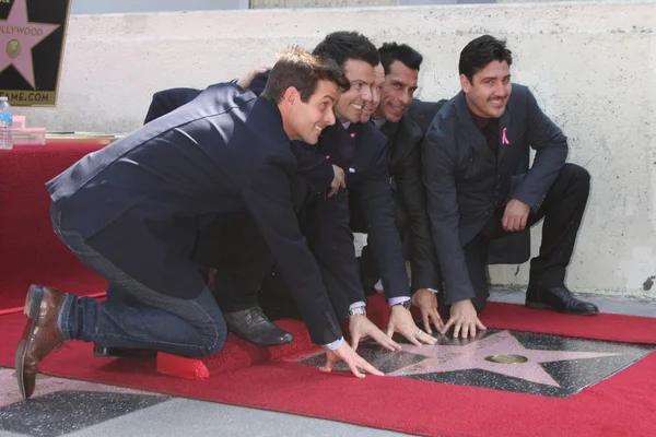 New Kids on the Block, Jordan Knight, Donnie Wahlberg, Joe McIntyre, Danny Wood, Jonathan Knight – stockfoto