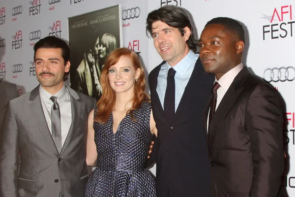 Oscar Isaac, Jessica Chastain, J.C. Chandor, David Oyelowo — Zdjęcie stockowe