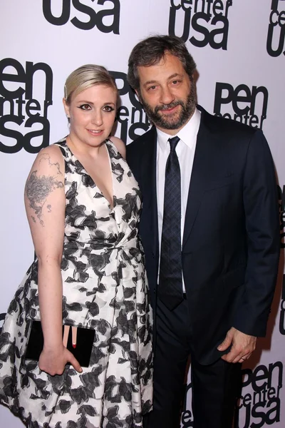 Lena Dunham, Judd Apatow — Foto Stock