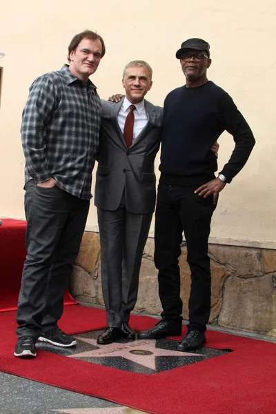Quentin Tarantino, Christoph Waltz, Samuel L. Jackson — Stock Photo, Image