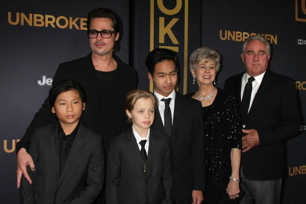 Brad Pitt e família — Fotografia de Stock