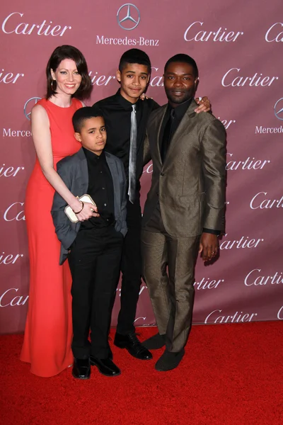 David Oyelowo and family — Stock Photo, Image