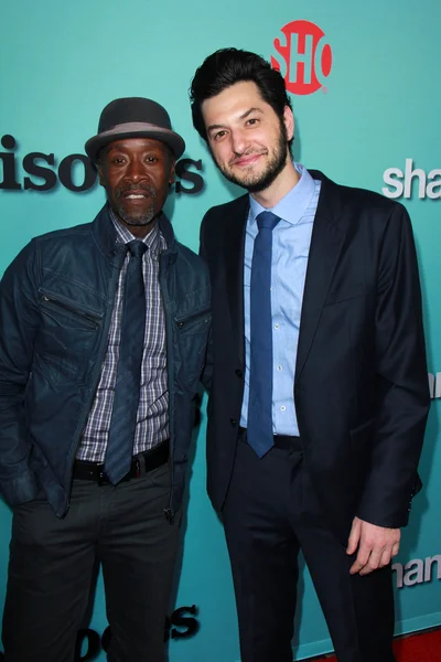 Don Cheadle, Ben Schwartz — Fotografia de Stock