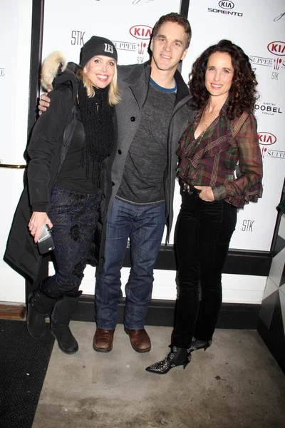 Stacia Robitaille, Luc Robitaille, Andie Macdowell — Stockfoto