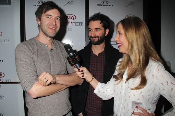 Mark Duplass, Jay Duplass, Roxy Manning — Stock Photo, Image