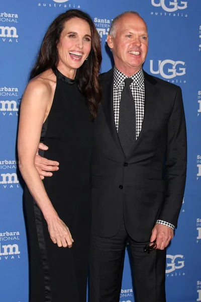 Andie Macdowell, Michael Keaton — Stockfoto