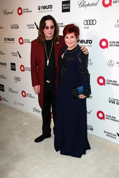 Ozzy Osbourne og Sharon Osbourne. - Stock-foto