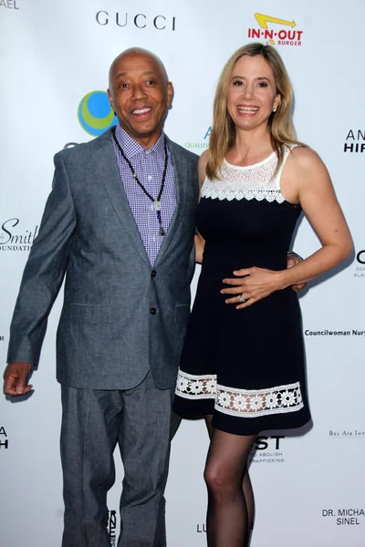 Russell Simmons, Mira Sorvino — Foto Stock