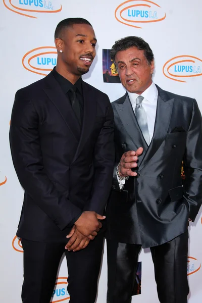 Michael b. jordan, sylvester stallone — Foto de Stock