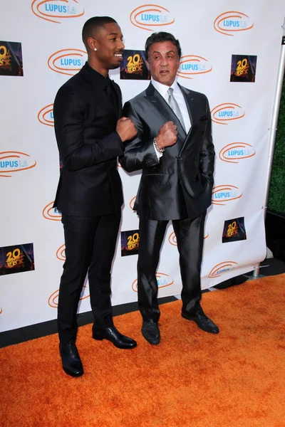 Michael b. jordan, sylvester stallone — Stockfoto