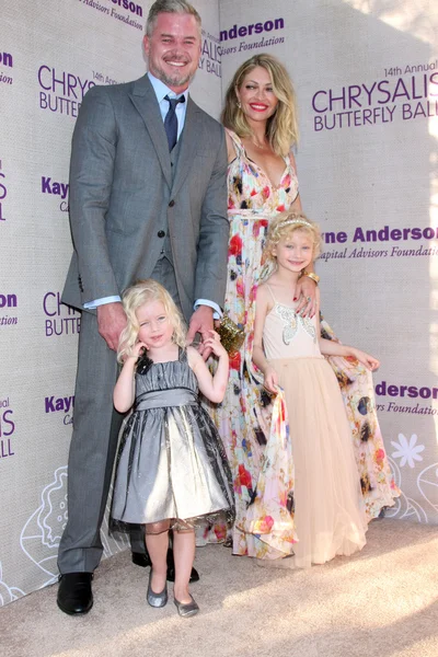 Eric Dane, Rebecca Gayheart, Georgia and Billie Dane — Stock Photo, Image