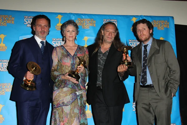 Andrew Lincoln, Melissa McBride, Gregory Nicotero, Scott Gimple — Stockfoto