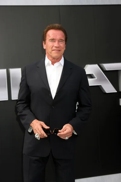 Arnold Schwarzenegger no Terminator Genisys — Fotografia de Stock