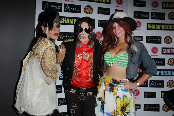 Michael Jackson Impersonator, Phoebe Price, Sham Ibrahim — Stock Photo, Image