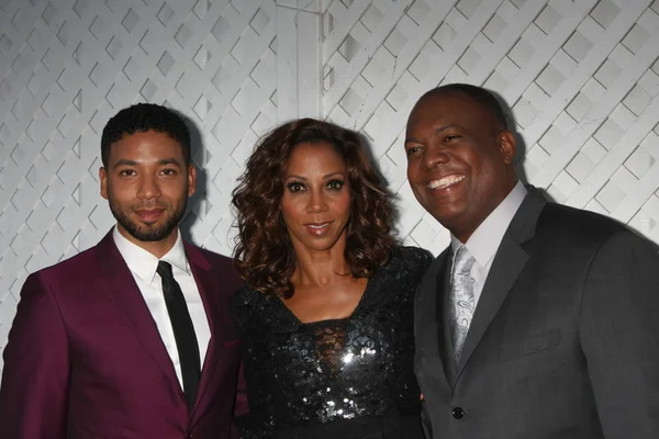 Jussie Smollett, Holly Robinson Peete r. w Filadelfii, Rodney Peete — Zdjęcie stockowe