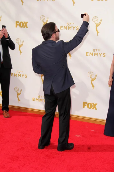 Ricky Gervais en los 67º Premios Anuales Primetime Emmy — Foto de Stock