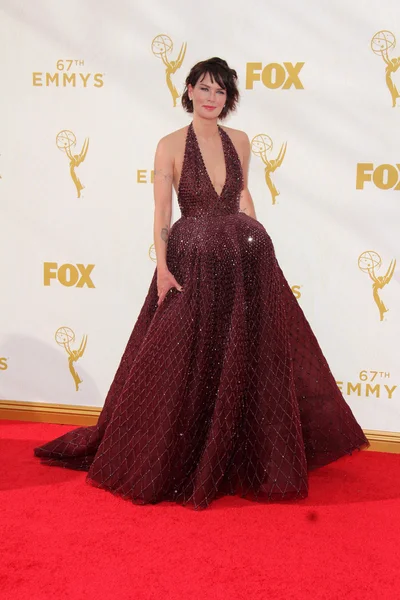 Lena Headey no 67th Annual Primetime Emmy Awards — Fotografia de Stock