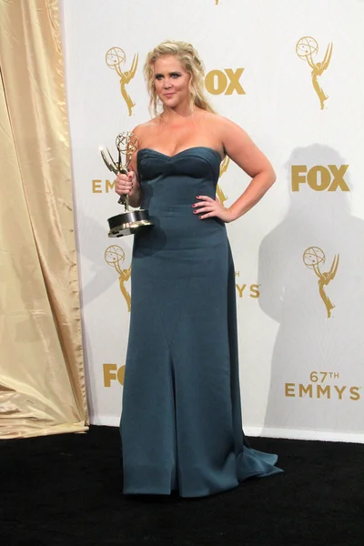 Amy Schumer - 67th Annual Primetime Emmy Awards - Sala de prensa — Foto de Stock