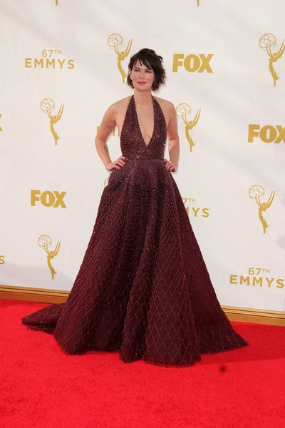 Lena Headey no 67th Annual Primetime Emmy Awards — Fotografia de Stock