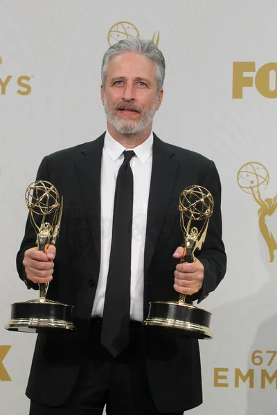 Jon Stewart - 67th Annual Primetime Emmy Awards - Sala de Prensa — Foto de Stock