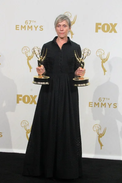 Frances McDormand - 67th Annual Primetime Emmy Awards - Press Room — Stockfoto