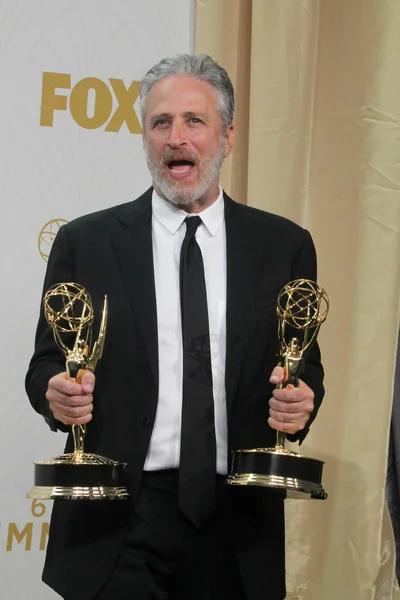 Jon Stewart - 67th Annual Primetime Emmy Awards - Sala de Prensa — Foto de Stock