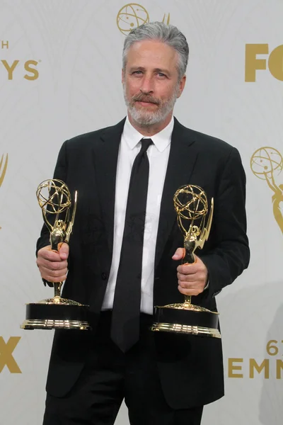 Jon Stewart - 67th Annual Primetime Emmy Awards - Sala de imprensa — Fotografia de Stock