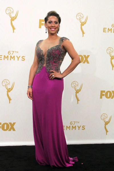 Megan Wollover -67th Annual Primetime Emmy Awards - Press Room — Stok fotoğraf