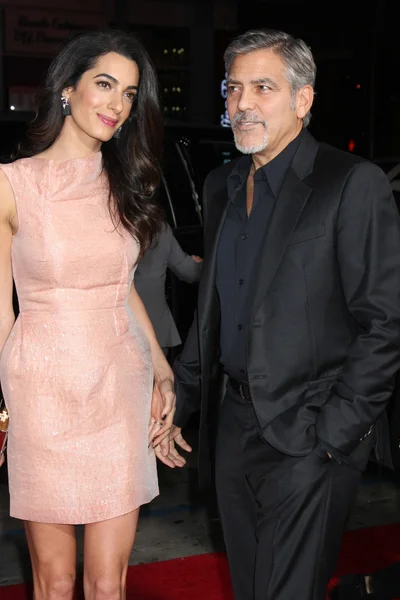 Amal Clooney, George Clooney — Zdjęcie stockowe