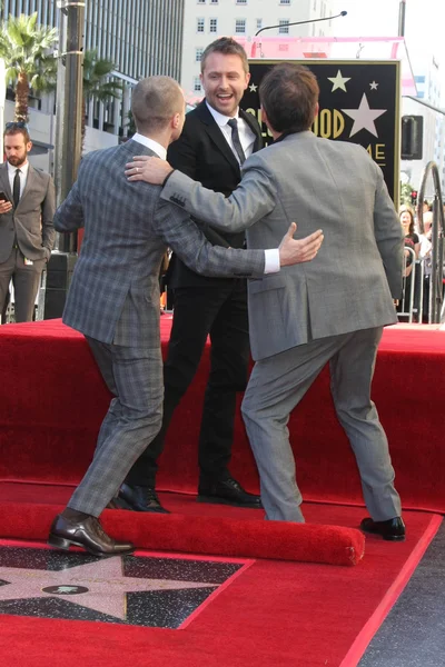 Chris Hardwick, Chris Columbus, Daniel Radcliffe — Stock Photo, Image