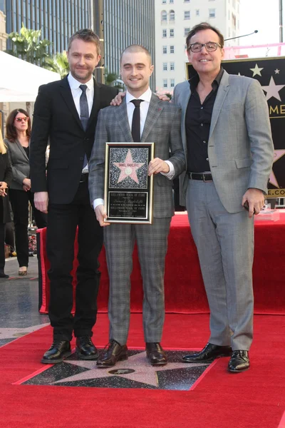 Chris Hardwick, Chris Columbus, Daniel Radcliffe — Foto de Stock