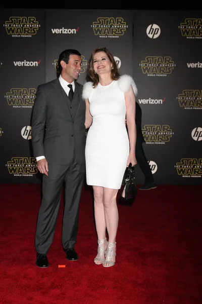 Geena davis beim "star wars"" — Stockfoto