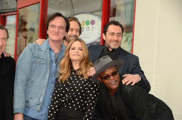 Quentin Tarantino, Jennifer Jason Leigh, Demian Bichir, Samuel L. Jackson — Stok fotoğraf
