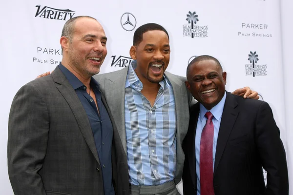 Peter Landesman, Will Smith, Dr. Bennet Omalu — Stock Photo, Image