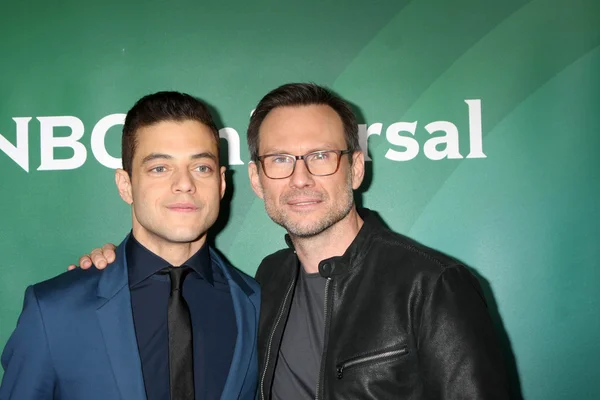 Rami Malek, Christian Slater — Stock Photo, Image