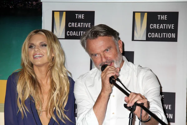 AnnaLynne Mccord, Sam Neill — Zdjęcie stockowe