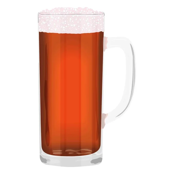 Caneca Cerveja Com Cerveja Leve Para Banners Folhetos Cartazes Cartões — Vetor de Stock